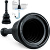 Luigi's Sink and Drain Plunger for Bathrooms, Kitchens, Sinks, Baths and Showers - Powerful Unblocker Tools - Accordion Plungers to Clear and Unblock Blocked Drains - Black