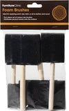 Foam Brushes for Applying Dye, Paint, Stain, Varnish and Oil to Wood. Perfect for Arts, Crafts, Cleaning and More. Four Piece Set.