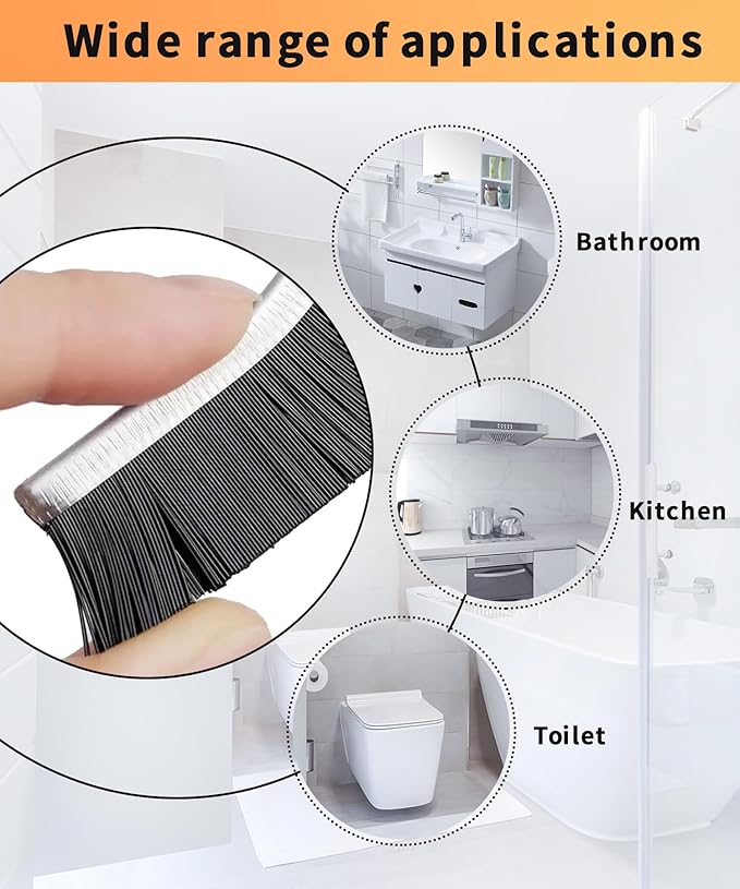 Uoking 8 Pcs Cleaning Tool Set - 3Pcs Crevice Cleaning Brush, Groove Gap Cleaning Brush, 3Pcs Stainless Steel Brass Nylon Brush with 2Pcs Oven Cleaning Tool Non-Scratch for Home Kitchen Cleaning