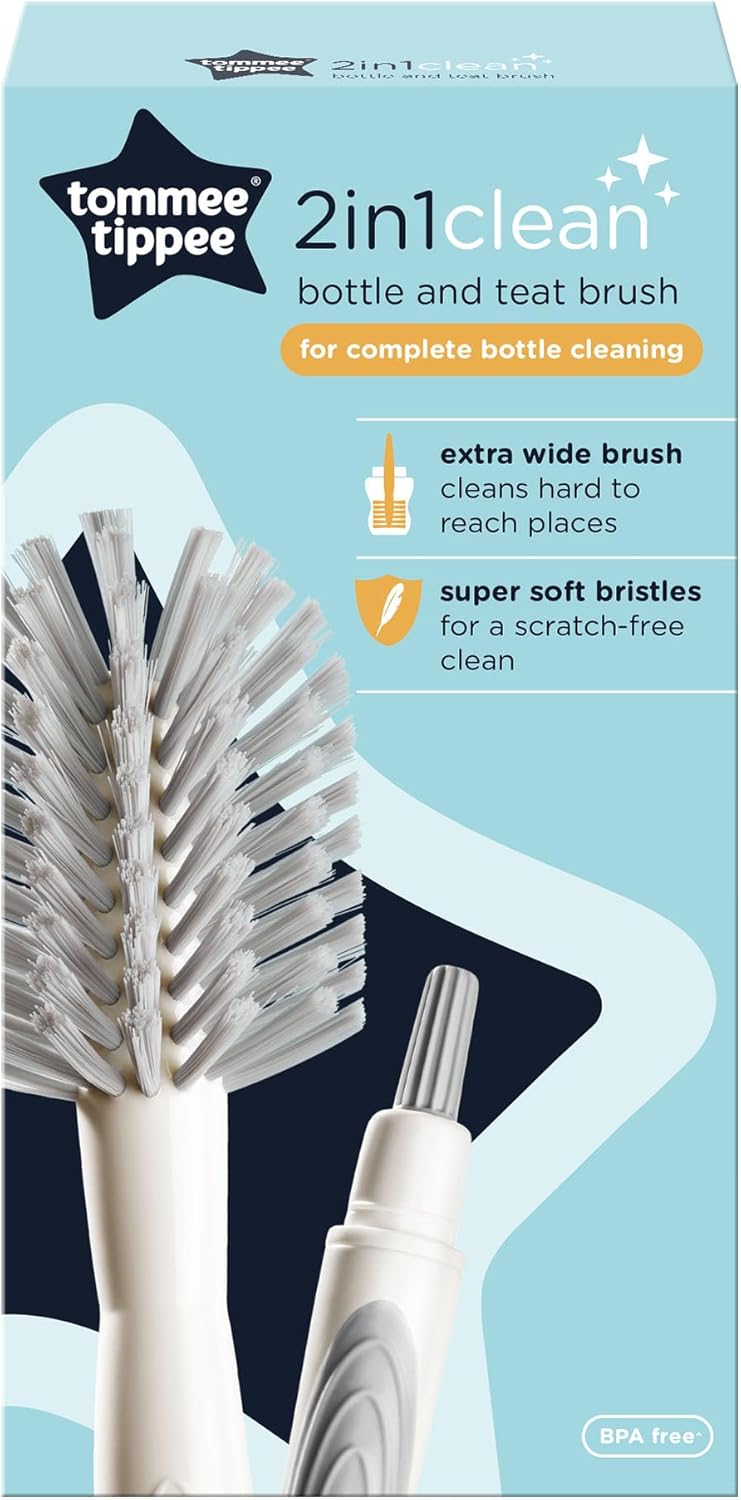 Tommee Tippee Closer to Nature 2-in-1 Baby Bottle Brush (Assorted)