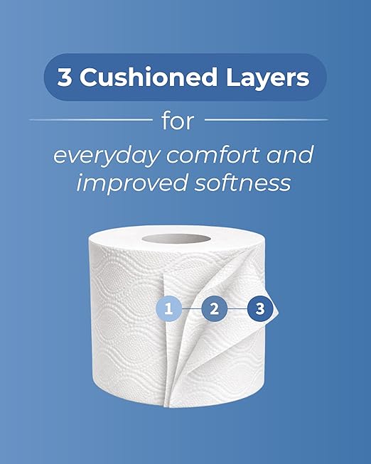Phoenix Toilet Rolls – 60 Pack | 3 Ply Supreme Unscented Toilet Paper | Bulk Buy, Soft, Quilted, Sustainably Sourced, Eco- Friendly Luxury Bathroom Tissue