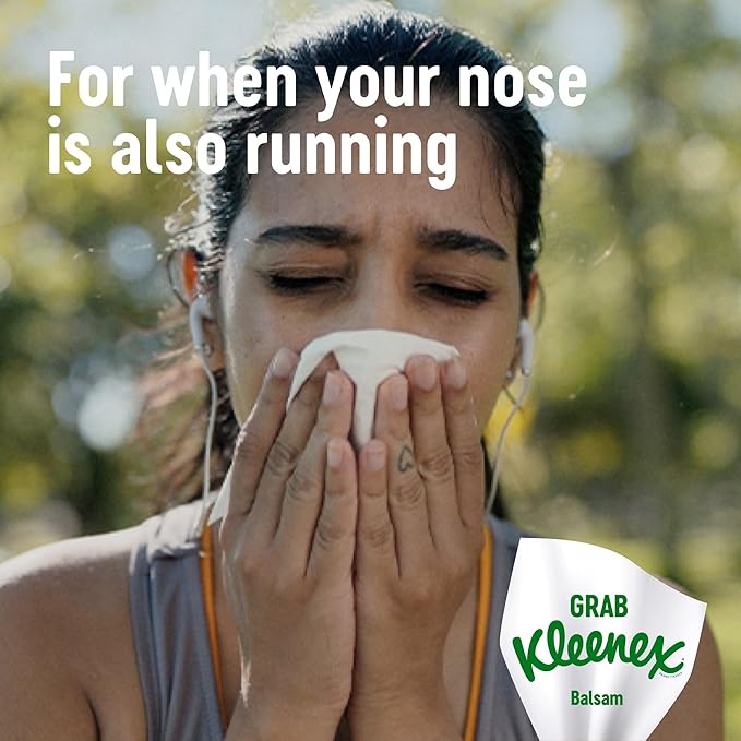 Kleenex Balsam Facial Tissues - Pack of 2 Tissue Boxes - BalmCare with Aloe Vera, Vitamin E and Calendula