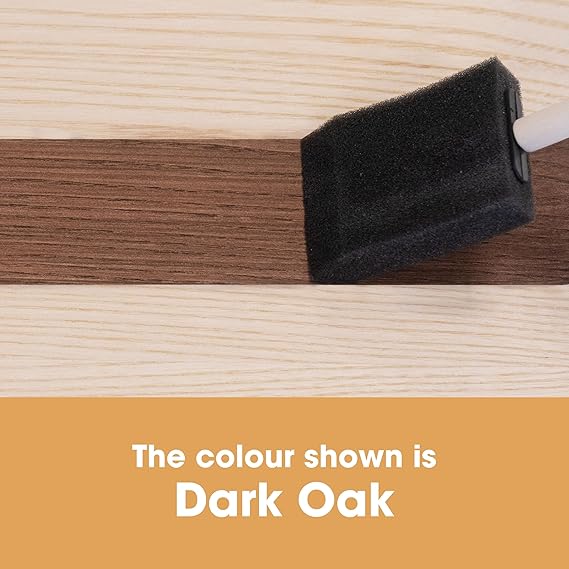 Furniture Clinic Wood Stain (Dark Oak) – Fast Drying, Highly Concentrated, and Easy-to-Apply Wood Stain for All Indoor & Outdoor Wood – Water Based & Non-Toxic – 250ml