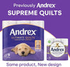 Andrex Supreme Quilts Quilted Toilet Paper - 16 Toilet Roll Pack - 25% Thicker Than Before to Provide Ultimate Quilted Comfort with Unique Air Pocket Texture