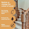 Furniture Clinic Wood Stain (Dark Oak) – Fast Drying, Highly Concentrated, and Easy-to-Apply Wood Stain for All Indoor & Outdoor Wood – Water Based & Non-Toxic – 250ml