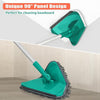 JEHONN 200CM Wall Cleaning Mop with Long Handle, 3-in-1 Ceiling Cleaner Tool Duster with 6 Replacement Microfiber Chenille Pads for Painted Walls, Window, Floor, Baseboard (Green)