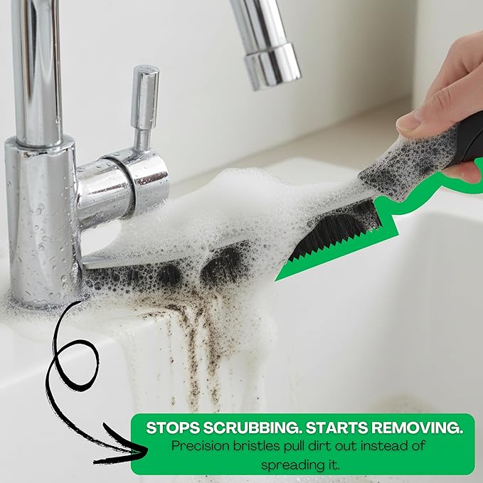 JOHN ELIA Crevice Cleaning Brush UK 3 Pcs Multifunctional Bathroom Cleaning Brushes For Small Spaces With Long Magic Brush Cleaner Grout Cleaner Brush - Groove Gaps Cleaning Brush - Cleaning Tool