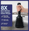 Luigi's Sink and Drain Plunger for Bathrooms, Kitchens, Sinks, Baths and Showers - Powerful Unblocker Tools - Accordion Plungers to Clear and Unblock Blocked Drains - Black