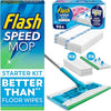 Flash Speed Mop Starter Kit Bundle Value Pack, Handle + 16 Dry + 8 Lemon Anti-bac + 96 Wild Orchid Wet Refills