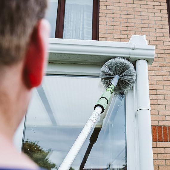 UNGER Spider Web & Cobweb Duster Brush - Internal or External - Fits Telescopic Poles - UNGER Cleaning Equipment, Grey, UNGCOBW0