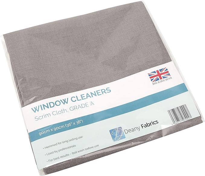 Deany Fabrics, Window Cleaning Cloths, Professional GRADE A Scrim Cloths for Window Cleaning, for a Professional Finish, Large 90cm x 90cm